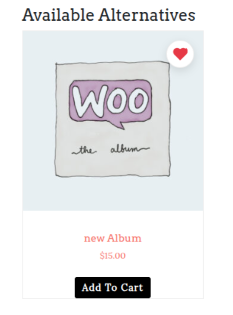 Out of Stock Alternatives Storefront Preview
